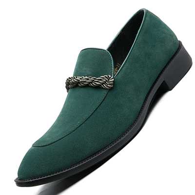 Suede Men Dress Shoes Casual Wedding Party Shoes Slip on England Trend Mens Loafers Luxury Oxford Formal Shoes Plus Size 38 48