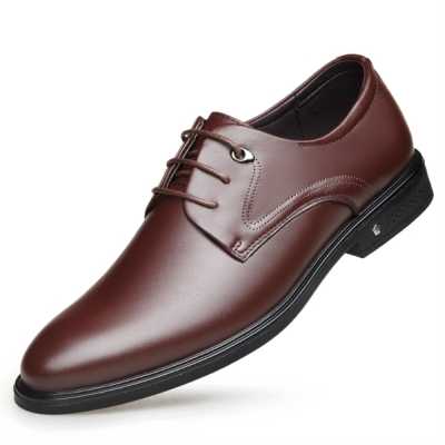 Genuine Cow Leather Men's Business Shoes Metal Rivets Decoration Men's Casual Leather Shoes Outdoor Lace Up Male Driving Shoes