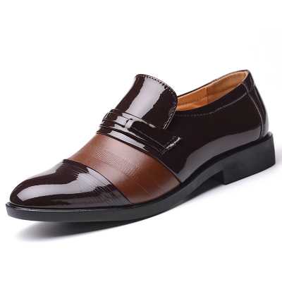 2021 Spring Vintage Men Leather Shoes Round Toe Business Men Dress Shoes Wear resisting Slip on Male Formal shoes