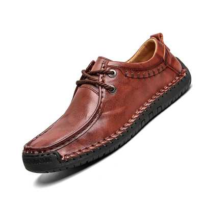 New 2021 Casual Shoes Men Fashion Leather Shoes Men's Comfortable Driving Shoes Soft Moccasins Flats Large Size Shoes