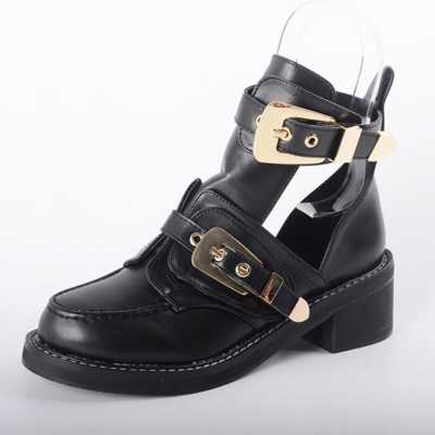 Motorcycle Boots Female Spring New Sandals Boots Children Autumn Short Hollow Thick With Martin With Thin Woman Boots NO200